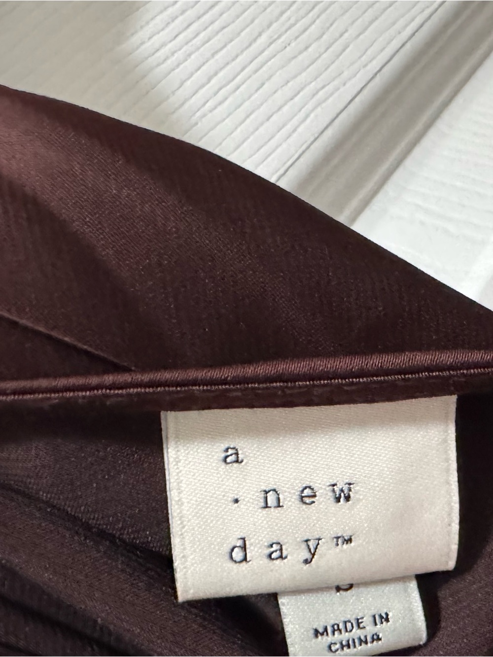 a new day Chocolate Brown Satin Dress - Picture 5 of 5
